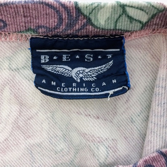 Vintage 90’s Floral Rose Crew Neck Sweatshirt M/L - Picture 6 of 6